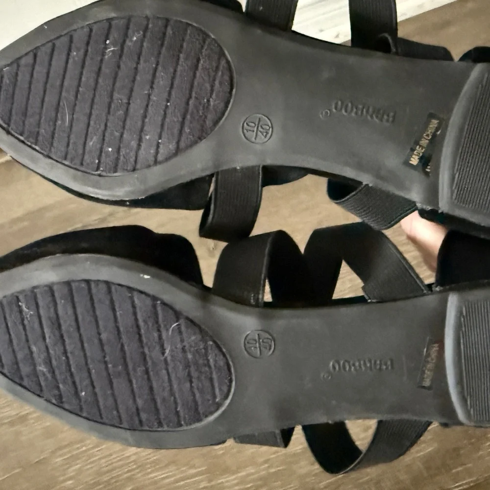 BAMBOO Black Flats with Straps - Picture 5 of 5